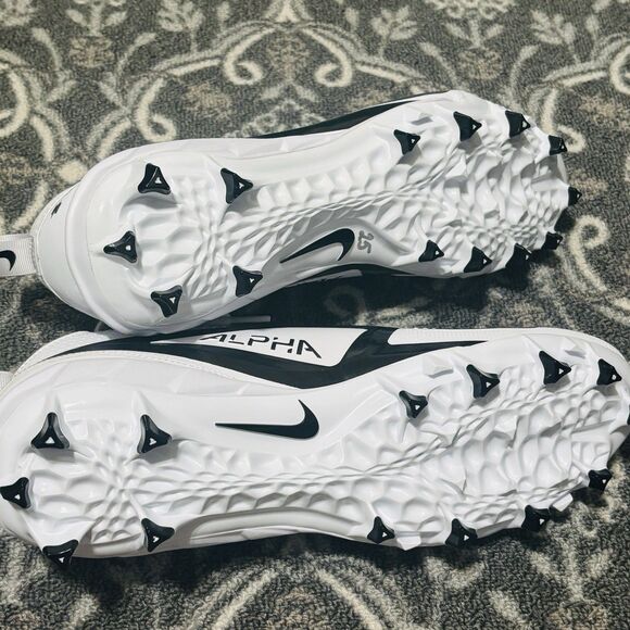 Nike Alpha Menace 4 Football Cleats Men\'s Sz 12.5 White & Black main image 10
